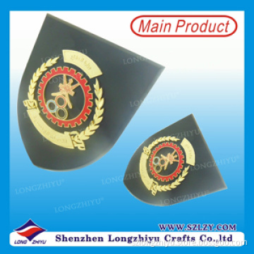 Oman Enamel Nation Emblem Black Walnut Wood Shield Shape Plaques Lzy-P008